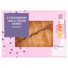 Sainsbury's Strawberry Jam & Cream Horns 98g