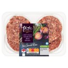 Sainsburys British Beef Steak & Red Onion Burgers, Taste the Difference x4 680g