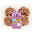 Sainsbury's Fresh British Turkey Burgers x4 454g