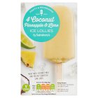 Sainsbury's Coconut Pineapple & Lime Ice Lollies 4x73ml