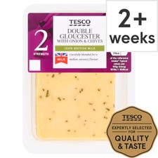 Tesco Double Gloucester Onion & Chives 200G