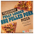 Sainsbury's Takeaway Fully Loaded BBQ Pulled Pork Pizza 550g