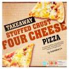 Sainsbury's Takeaway Stuffed Crust Four Cheese Pizza 445g
