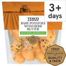 Tesco Baby Potatoes With Herb Butter 360G