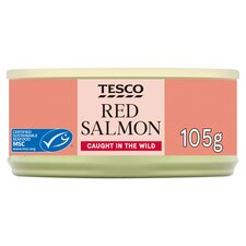 Tesco Wild Pacific Red Salmon 105G