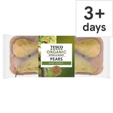 Tesco Organic Ripe & Ready Pears 550G
