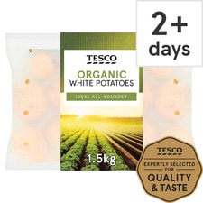 Tesco Organic White Potatoes 1.5Kg