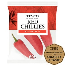 Tesco Red Chillies 60G