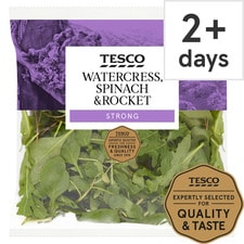 Tesco Watercress Spinach & Rocket 80G