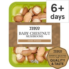 Tesco Chestnut Baby Button Vitamin D Mushrooms 150G