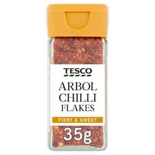 Tesco Arbol Chilli Flakes 35G