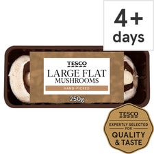 Tesco Large Flat Mushrooms 250G