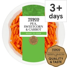 Tesco Carrot Sweetcorn & Peas Layered Vegetable 355G