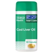 Tesco Health Omega-3 Cod Liver Oil Capsules - 500Mg 90s