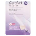 Sainsbury's Comfort Fit for Her 10 Discreet Underwear Pants Normal Large x10