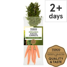 Tesco Organic Bunched Carrots 400G