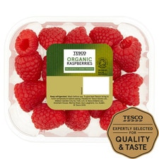 Tesco Organic Raspberries 150G