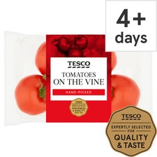 Tesco Tomatoes On The Vine 500G