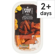 Tesco Fire Pit Sweet Potato Wedges with a Roasted Red Pepper and Lime dressing 400g