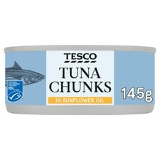 Tesco Tuna Chunks In Sunflower Oil 145G