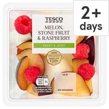 Tesco Melon Stone Fruit Raspberries 220G