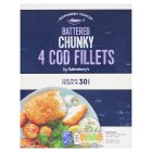 Sainsbury's Chunky Battered Cod x4 500g