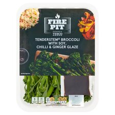 Tesco Fire Pit Tenderstem Broccoli With Soy Glaze 210G