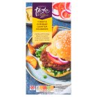 Sainsbury's Beef & Cheddar Cheese Quarter Pounders, Taste the Difference x4 454g