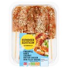 Sainsbury's Pineapple, Rum & Coconut British Chicken Mini Fillet Kebabs, Summer Edition 295g