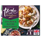 Sainsbury's Chicken & Bacon Pasta Bake Ready Meal For 1, Taste the Difference 375g