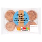 Sainsbury's Mini Caramelised Onion Pork Pies x6 300g