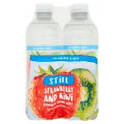 Sainsbury's Still Flavoured Water Strawberry & Kiwi, No Added Sugar 4x500ml