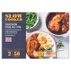 Sainsburys Slow Cooked British Chicken Coq au Vin a Rich Red Wine Gravy with Mushrooms, Onions, & Bacon 620g (serves x2)