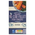 Sainsbury's Breaded Cod Fillet Fish Fingers x10 300g