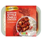 Sainsbury's Korean Style Chilli Chicken with Sticky Jasmine Rice Ready Meal For 1 400g