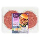 Sainsbury's Signature Beef Rib & Brisket Burgers, Taste the Difference x2 340g