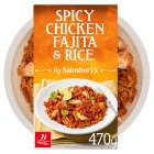 Sainsbury's Spicy Chicken Fajita & Rice 470g