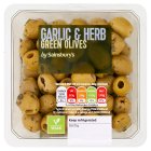 Sainsbury's Garlic & Herb Green Olives 265g