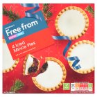 Sainsbury's Free From Iced Mince Pies with a Rich Spiced Mincemeat x4 225g