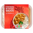 Sainsbury's Chinese Chicken In Satay Sauce with Jasmine Rice Ready Meal For 1 400g