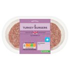 Sainsbury's Fresh British Turkey Burgers x2 227g