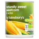 Sainsbury's Naturally Sweet Sweetcorn In Water 198g (157g*)