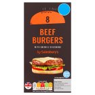 Sainsbury's Beef Burgers With Onion x8 454g