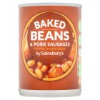 Sainsbury's Baked Beans In Tomato Sauce With Sausages 400g