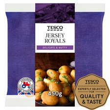 Tesco Jersey Royal Potatoes 450G