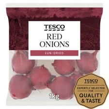 Tesco Red Onions Pack 1Kg