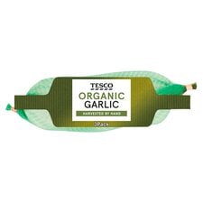 Tesco Organic Garlic 3 Pack