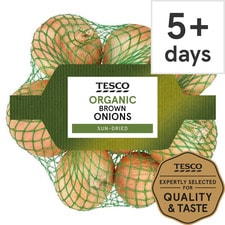 Tesco Organic Brown Onions 750G