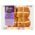 Sainsbury's Fruity Hot Cross Buns, Taste the Difference x4 280g