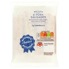 Sainsbury's Butcher's choice British Pork Sausage x8 454g